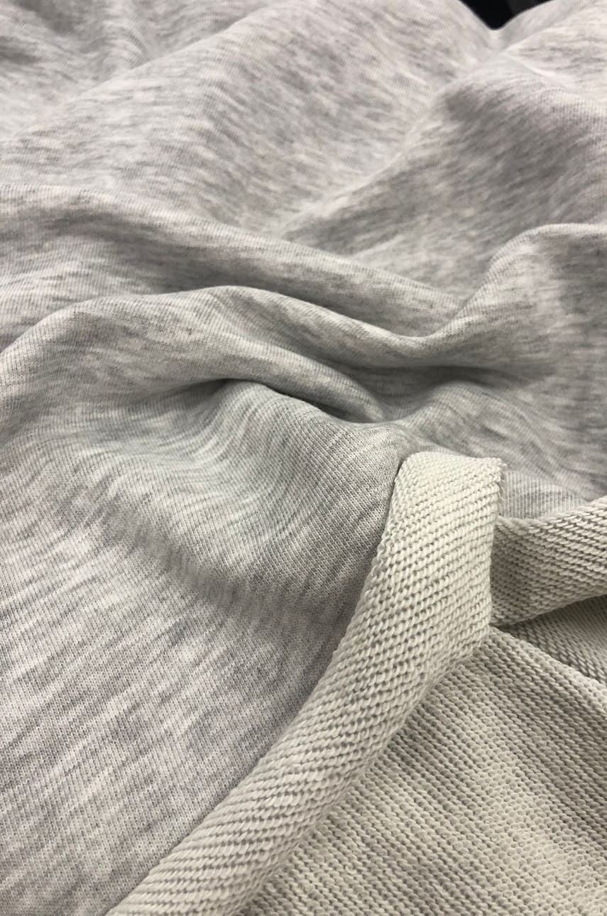 Футер 3-х нитка  микропетля диагональ Серый Меланж